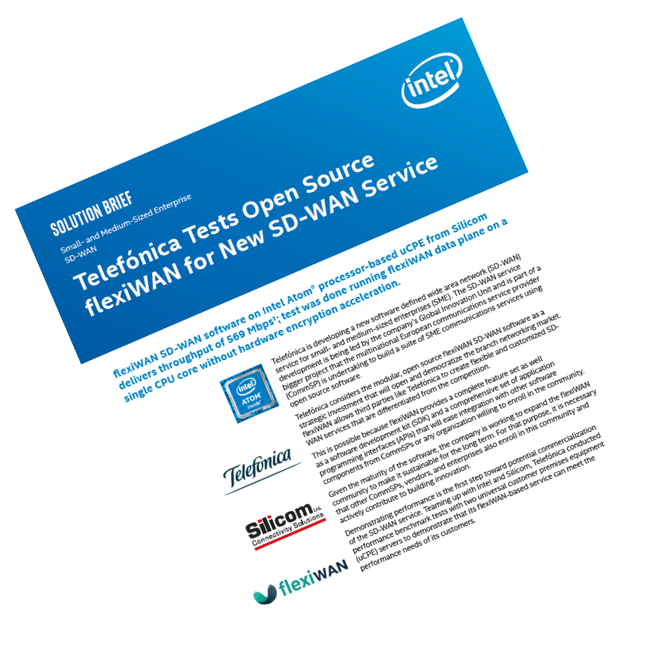 Intel Solution Brief - Telefonica Tests Open Source flexiWAN for New SD-WAN Services