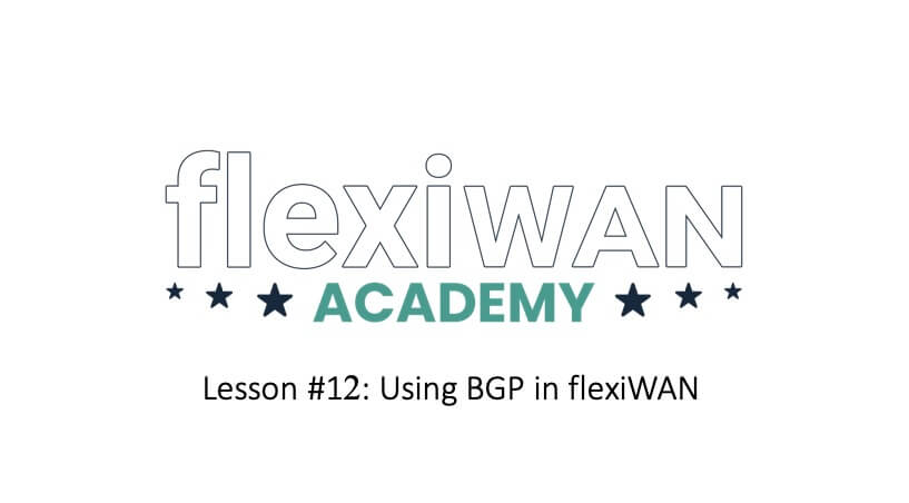 Using BGP in flexiWAN